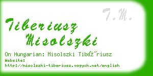 tiberiusz misolszki business card
